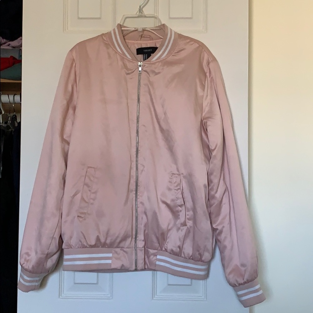 Forever 21 Light pink bomber jacket